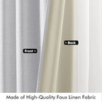 MIULEE 100% Blackout Linen Curtains - Image 6