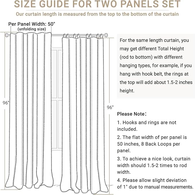 100% Blackout Shield Linen Blackout Curtains - Image 7