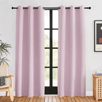 NICETOWN Blackout Window Curtains 80 inch Long, 2 Panels, 34 inch, Baby Pink by NICETOWN
