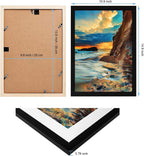 Diamond Painting Frames, 9.8x13.8in Picture Frame for 30x40cm/12x16in Diamond Painting after Cropping, Solid Wood Frame with Plexiglass Black