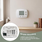 H6062 Programmable Digital Humidity Controller with Automatic Window Frost Protection, Manual and Dehumidify Modes, for Whole-Home Humidifier or Dehumidifier, Backlit Display