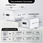 Lockabox One™ 10L Lockable Storage Box and Lock Box with Code (Opal White)