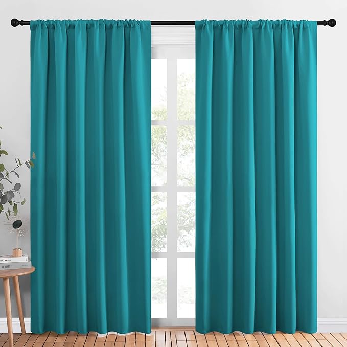 NICETOWN 2 Panels Blackout Curtains, Rod Pocket Thermal Insulated Drapes 84 by NICETOWN