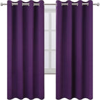 LEMOMO Purple Thermal Blackout Curtains/52 x 72 Inch/Set of 2 Panels Room - Image 2
