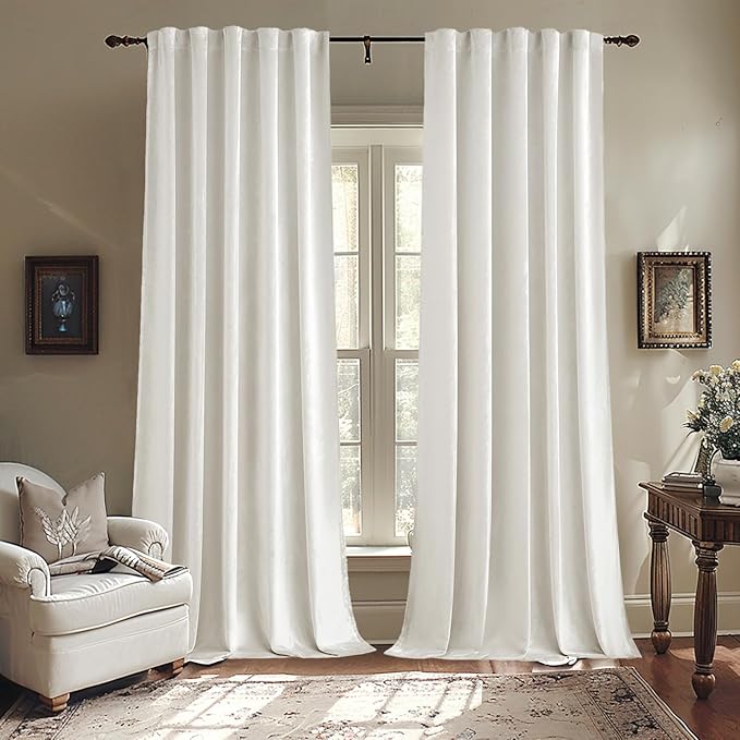 MIULEE White Velvet Curtains 84 inches - Image 7