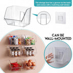 6 Pcs Stackable Plastic Storage Bins, Open Front, Black
