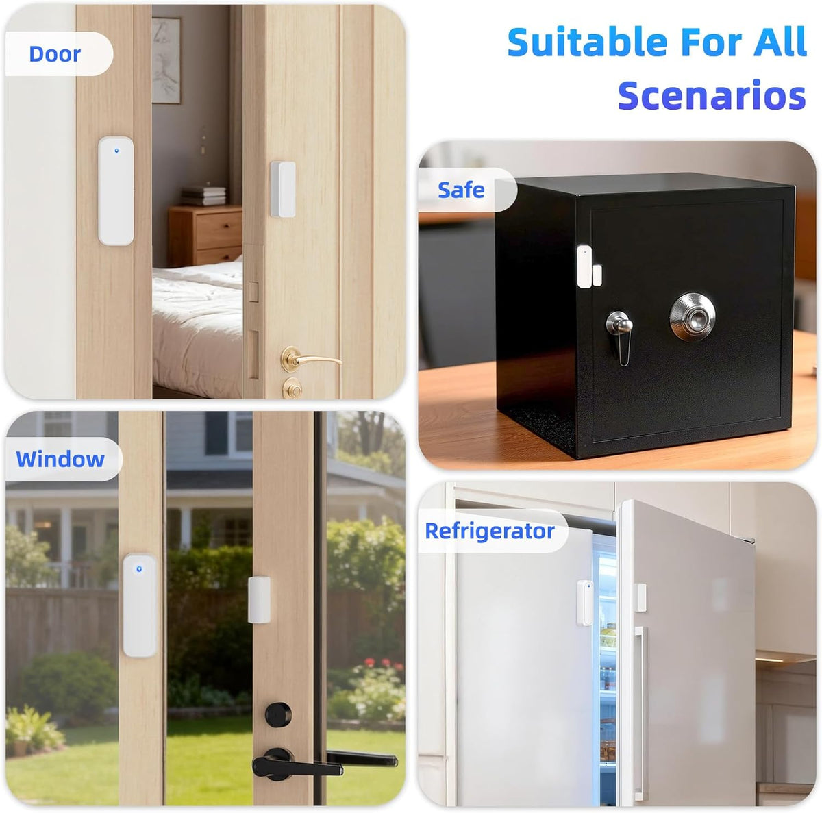 WiFi Door Sensor Chime, Smart Door Open Alert Window Sensor