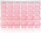 Transparent Pink Garage Organizer Bins, 120PCS Wall Mounted Storage Small Parts Bins With White Pegboard to Store Nuts,Bolts, Screws, Nails
