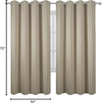 LEMOMO Beige Thermal Blackout Curtains/52 x 72 Inch/Set of 2 Panels Room - Image 10