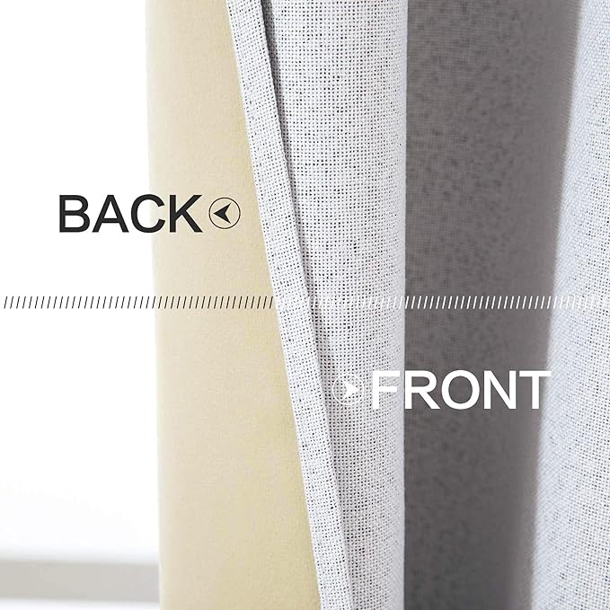 MIULEE Linen Texture 90 Inches Curtains - Image 6