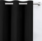 LEMOMO Black Blackout Curtains/38 x 54 Inch/Set of Two Panels Grommet Living - Image 9