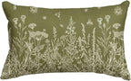 AVOIN colorlife Wildflowers Spring Moss Green Throw Pillow Cover, 12 x 20 Inch by AVOINcolorlife
