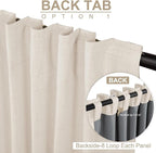 100% Blackout Shield Linen Blackout Curtains - Image 3