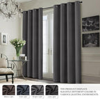Yakamok 100% Blackout Curtain Panels 63 inches Cold and Light Blocking Drapes - Image 7