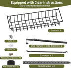 ElegantArray 8-Tier Pantry Door Organizer, Hanging Storage Basket, Black