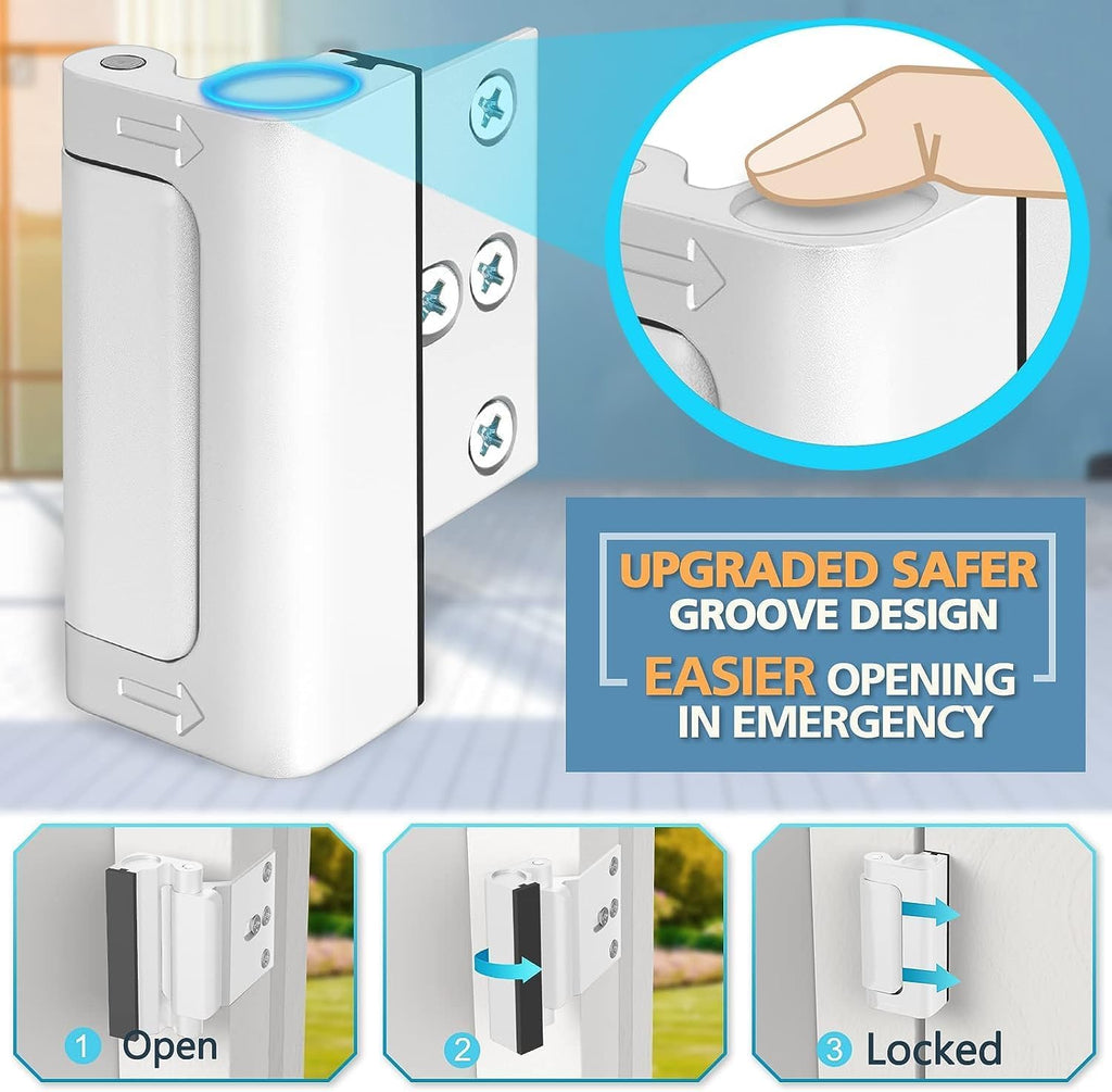 Home Security Door Reinforcement Lock Front Door Lock for Kids Safety Latch