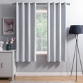 MIULEE 2 Pieces Greyish White Velvet Curtains Exquisite & Elegant Grommet by MIULEE