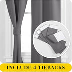 NICETOWN Short Curtains with Attached Valance - Image 4