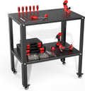 TORACK Rolling Metal Workbench, 32x20.5 in Work Table with Perforated Top