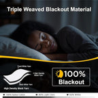 NICETOWN 100% Blackout Window Curtain Panels 90 inch Length - Image 2