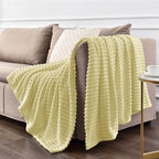BEDELITE Fleece Throw Blanket for Couch – 3D Ribbed Jacquard Soft and Warm - Image 7