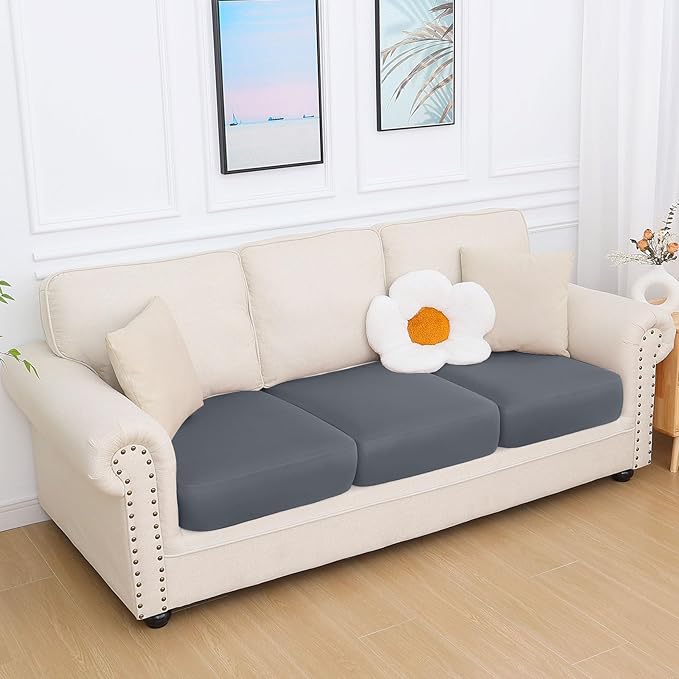 hyha Milk Silk Couch Cushion Covers, Soft Magic Sofa Covers Washable - Image 7