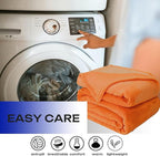 JIAHANNHA Orange Throw Blanket Fleece Blanket 60"x80", Super Soft Cozy Plush - Image 4