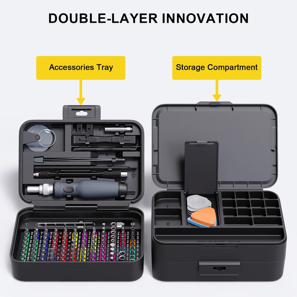Mini Precision Screwdriver Set with Color-coded Identification, 132 in 1 Micro Magnetic Repair Tool Kits with Storage Box, 108 Bits,Small Manual Screw Driver Toolkits for iPhone/Mac/iPad/Table