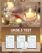 Homemory 12-Pack Remote Flameless LED Battery Tea Light Candles, 400+Hrs