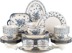 Ceramic Dinnerware Set, Series Kavara Ⅱ, (Blue Stripes)