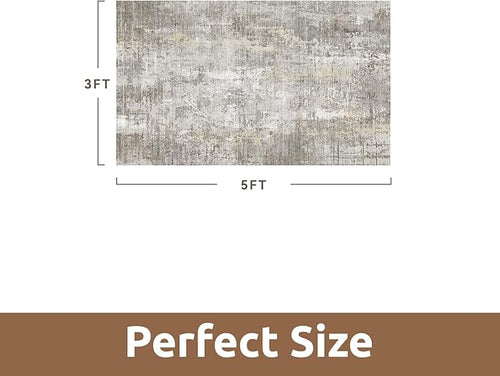 3 x 5 Rug Small Non Slip Area Rug Ultra Soft Machine Washable Low Pile Modern - Image 2