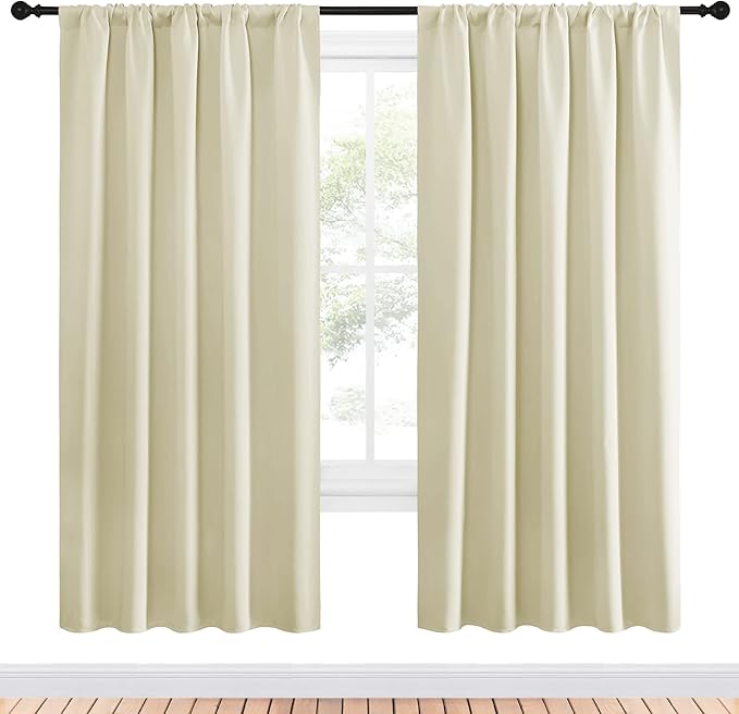 NICETOWN Living Room Curtains, Home Decorations Thermal Insulated Solid Rod - Image 2
