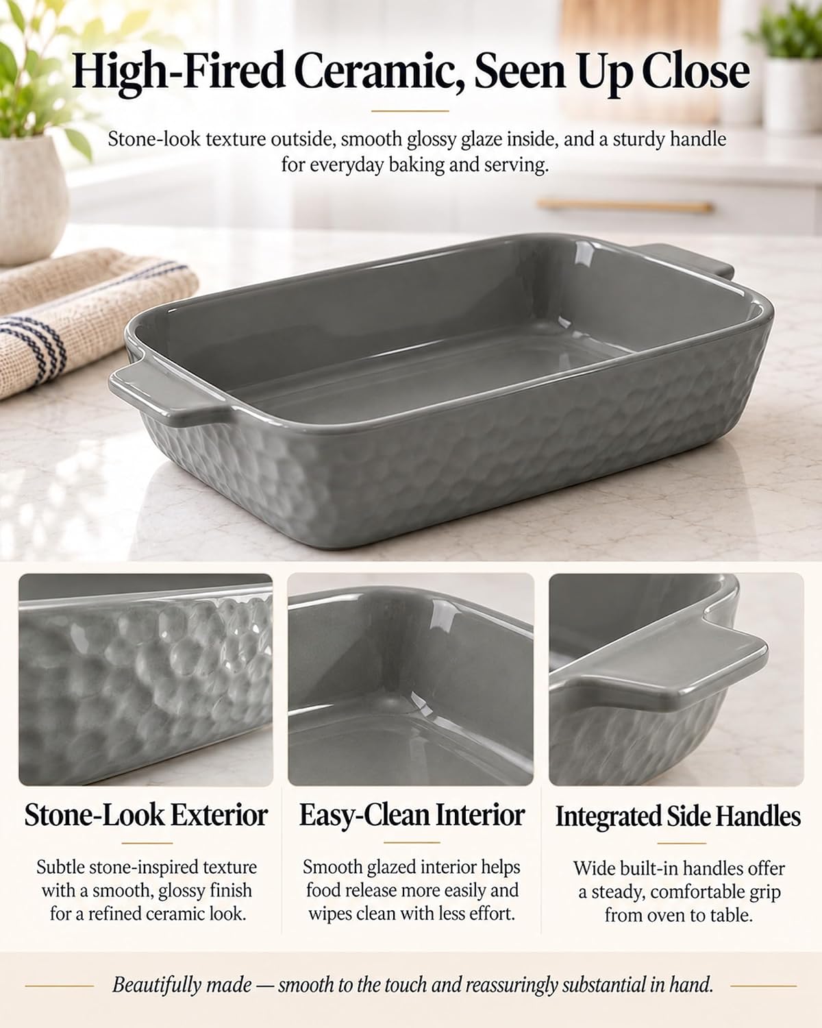 Casserole Dishes for Oven, Ceramic Baking Dish Set of 3