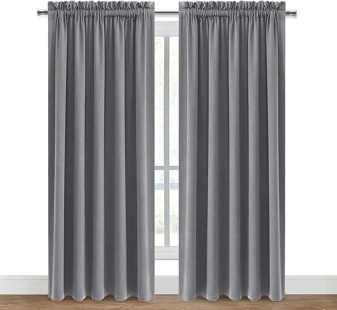 DWCN Grey Blackout Curtains for Bedroom, Thermal Insulated Energy Saving Room - Image 9