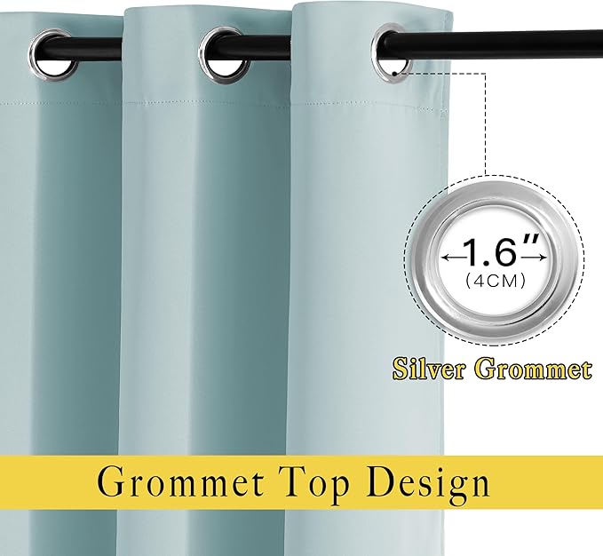 NICETOWN Sky Blue Curtains for Kids Room - Image 2