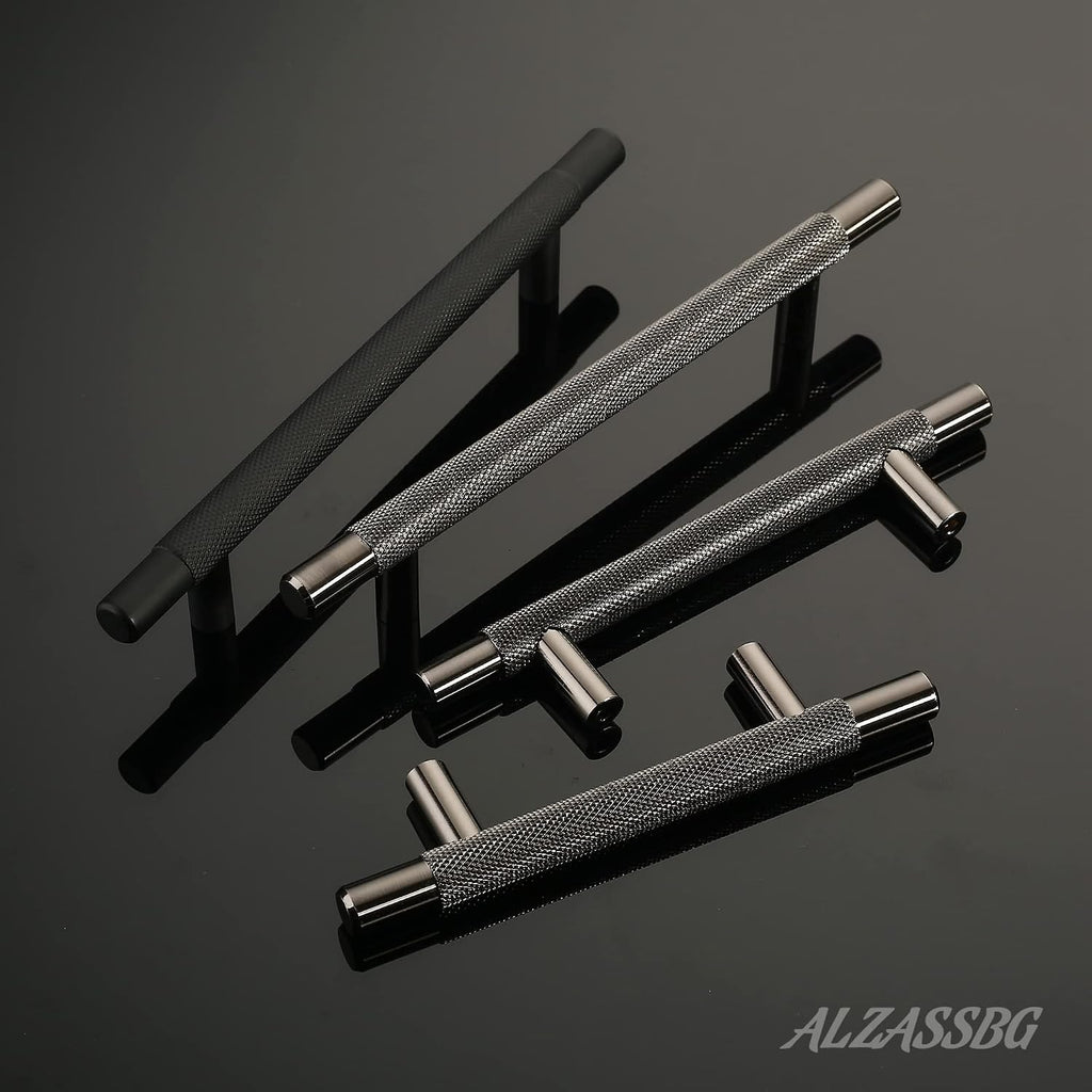 Alzassbg 5" Black Nickel Cabinet Pulls and Handles 10 Pack, AL3015AS