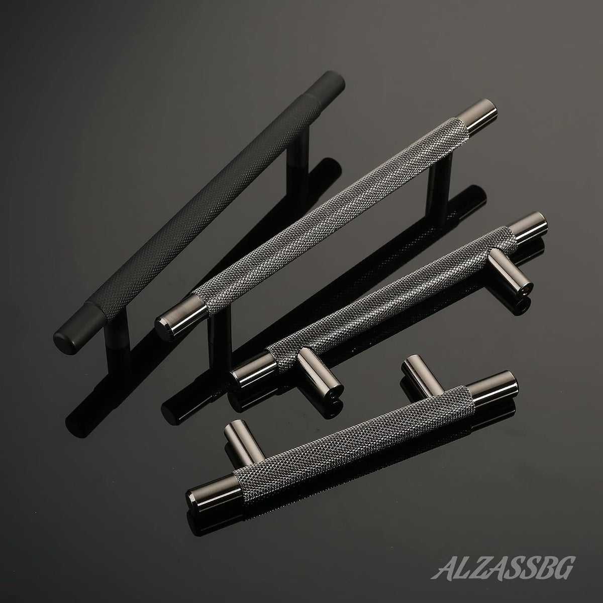 Alzassbg 5" Black Nickel Cabinet Pulls and Handles 10 Pack, AL3015AS