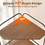 Corner Bathroom Counter Organizer, 3-Tier Wood Countertop Organizer