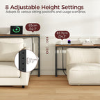 MAHANCRIS 102.3" Console Table with Adjustable Height 24"-32.7" & 2 Outlets