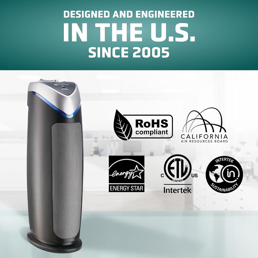 GermGuardian HEPA Air Purifier Tower - 22" - Gray - AC4825E