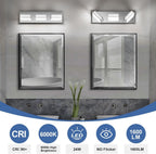 Modern LED Stainless Steel Chrome Acrylic Bathroom Lights Fixtures 3-Light