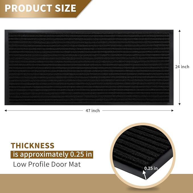 Yimobra Front Door Mat Outdoor Indoor Entrance, 100% Waterproof All-Season All - Image 2
