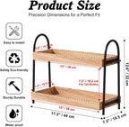 Bathroom Vanity Organizer Countertop 2-Tier Waterproof 20+ Bottles 8 Hooks