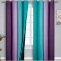 Estelar Textiler Teal and Purple Blackout Curtains by ESTELARTEXTILER