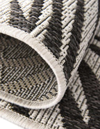 Unique Loom Outdoor Botanical Collection Area Rug - Palm (4' 1" x 6' 1" Rectangle, Charcoal Ivory/ Gray)