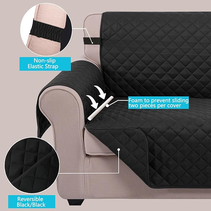 U-NICE HOME 4 Seater Sofa Cover 91 Inch Large Couch Covers - Image 3