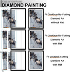 2 Pcs 12 x 16 Frame Black Display Diamond Art Painting 30x40cm, 10x14 Mat