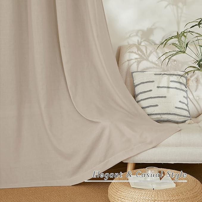 NICETOWN Linen 36 inch Curtains - Image 4
