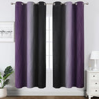 Estelar Textiler Black and Purple Ombre Blackout Curtains - Image 2