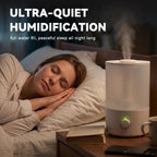 4L Humidifier for Large Room - High Mist Output, 60 HR Runtime, Ultrasonic Top Fill Humidifiers for Bedroom, Easy to Use & Clean for Home & Baby